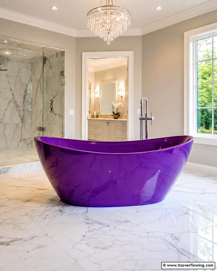 Luxurious Lavender Walls - 25 Purple Bathroom Ideas for a Bold and Beautiful Space