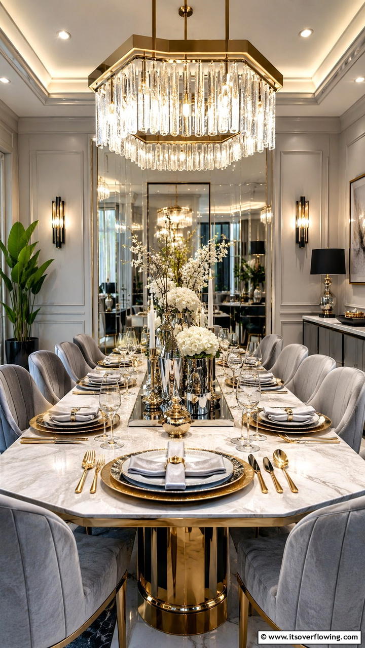 Luxurious Metallic Table Setting - 21 Creative Table Setting Ideas for Every Occasion