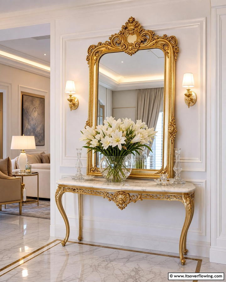 Luxurious Mirror Feature - 21 Corner Decoration Ideas to Utilize Empty Spaces