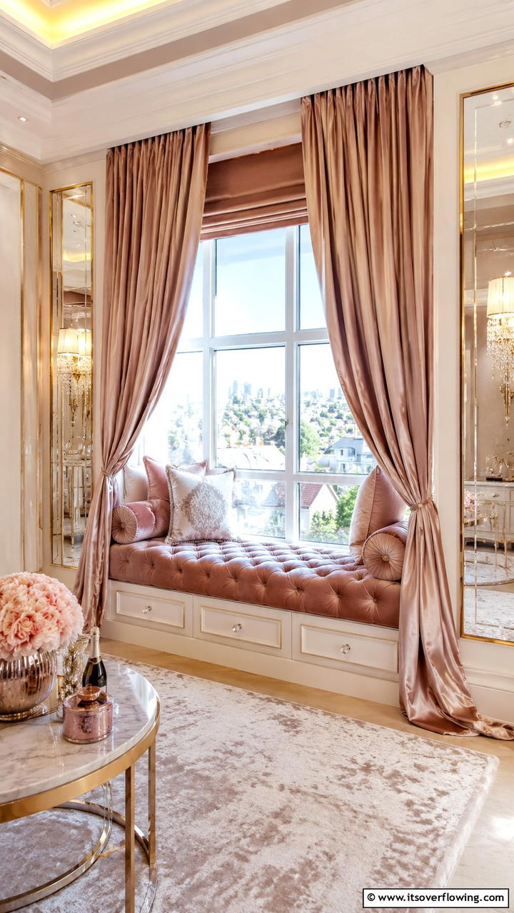 Luxurious Upholstered Nook - 21 Cozy Window Seat Ideas for Reading Nooks and Storage