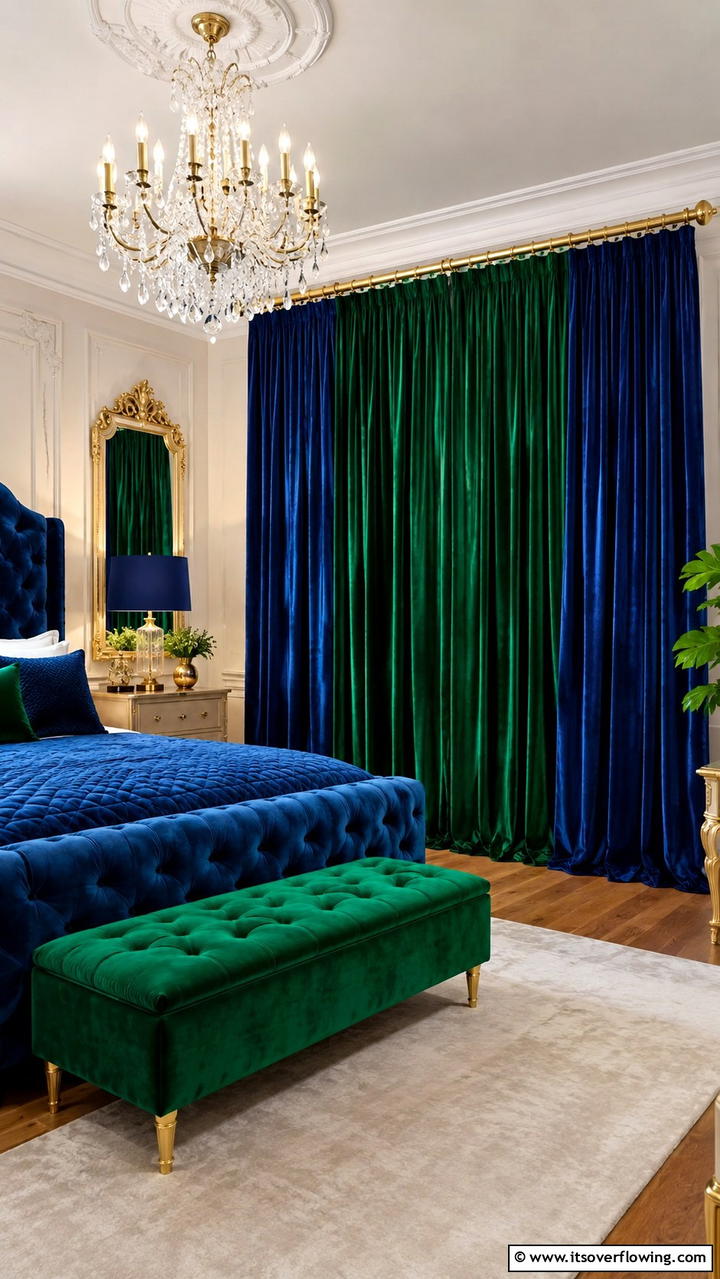 Luxurious Velvet Drapes - 30 Closet Curtain Ideas for Stylish and Practical Storage