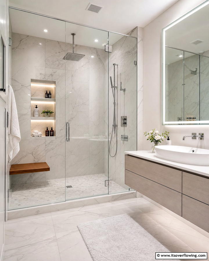 Luxurious Walk In Showers - 25 Bathroom Remodel Ideas for a Fresh New Look