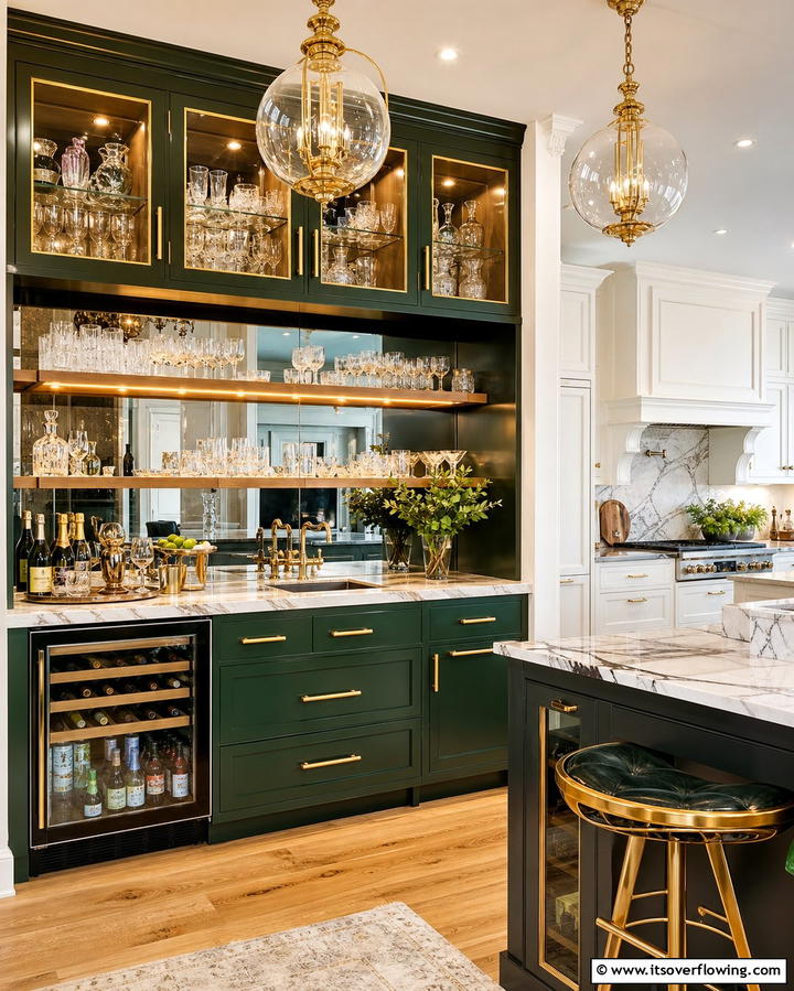 Luxury Bar and Beverage Stations - 21 Luxury Kitchen Ideas for a High-End Culinary Experience