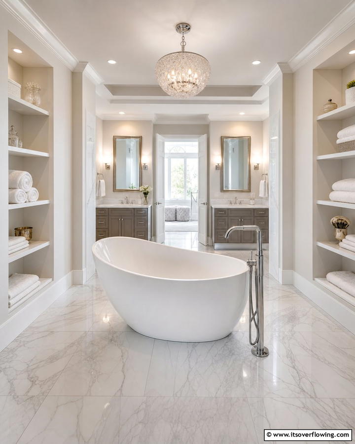Luxury Bathtub Retreat - 30 Jack and Jill Bathroom Ideas for Shared Spaces