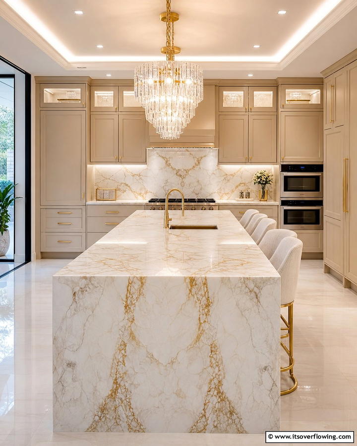 Luxury Designer Countertops - 21 Kitchen Countertop Ideas- Durable & Stylish Surfaces