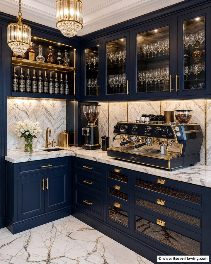 Luxury Espresso Bar Setup - 21 Functional Coffee Station Ideas for Kitchen or Office