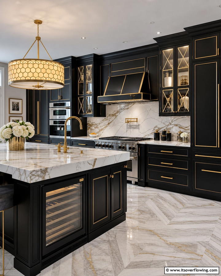 Luxury Finishes - 30 Kitchens With Black Cabinets for Bold Elegance