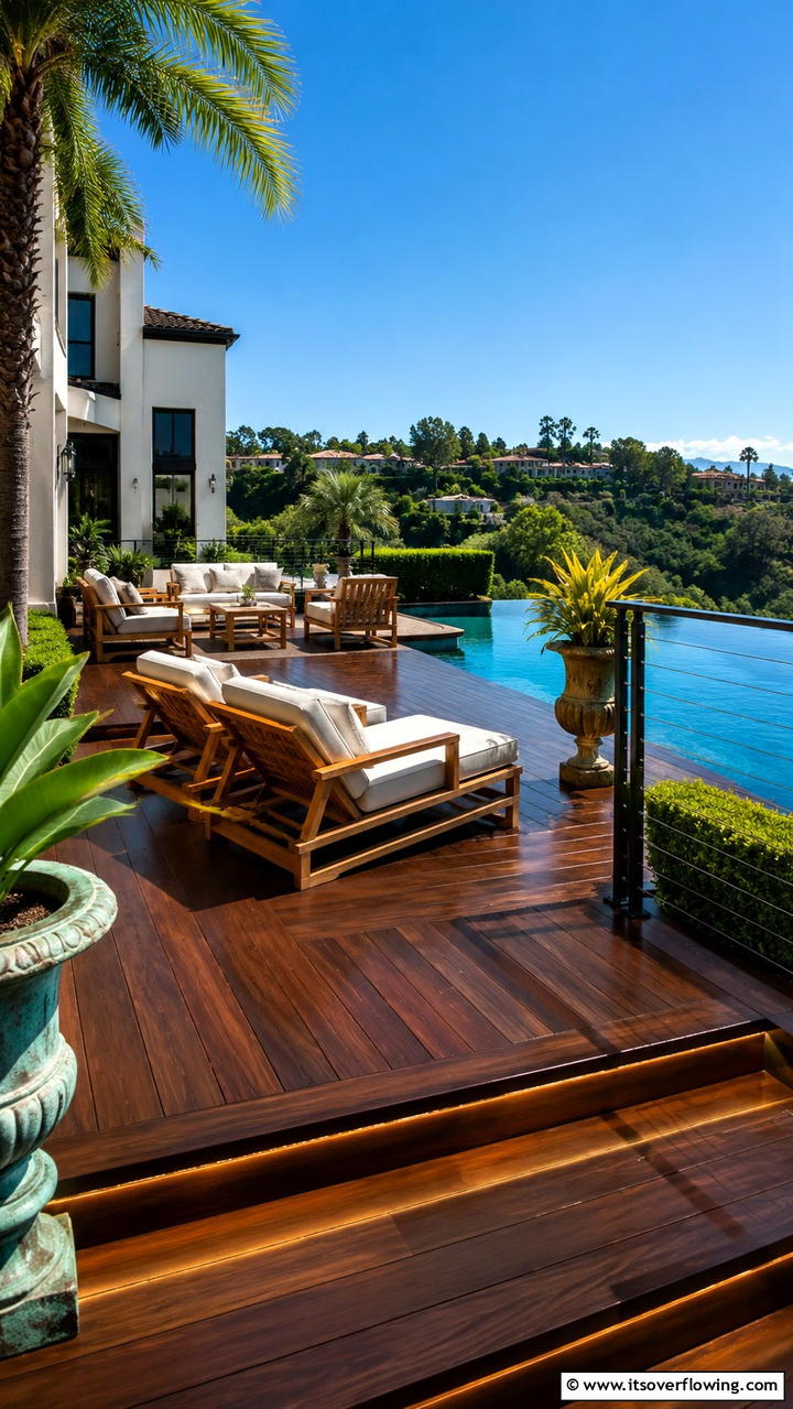 Luxury Floating Deck - 30 Floating Deck Ideas for Modern Backyard Designs