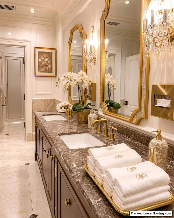 Luxury Hand Towels - 20 Restaurant Bathroom Ideas for a Stylish Space