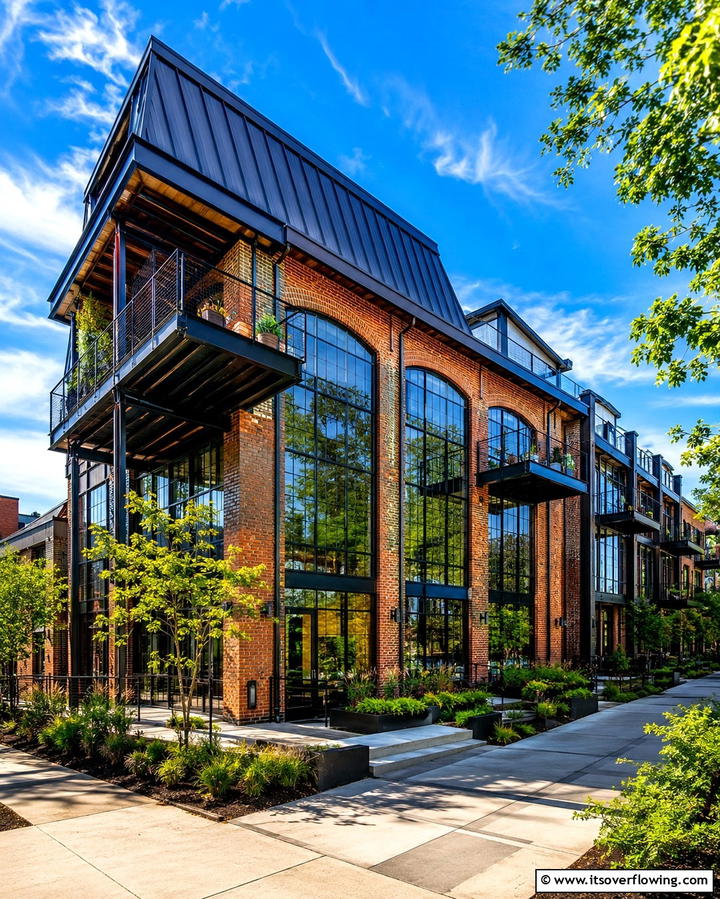 Luxury Loft Living - 30 Houses with Black Roofs- Modern Exterior Design Inspiration