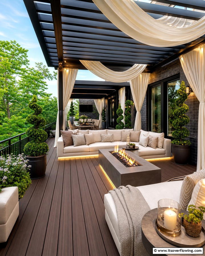 Luxury Lounge Retreat - 21 Second Floor Deck Ideas for Elevated Outdoor Living