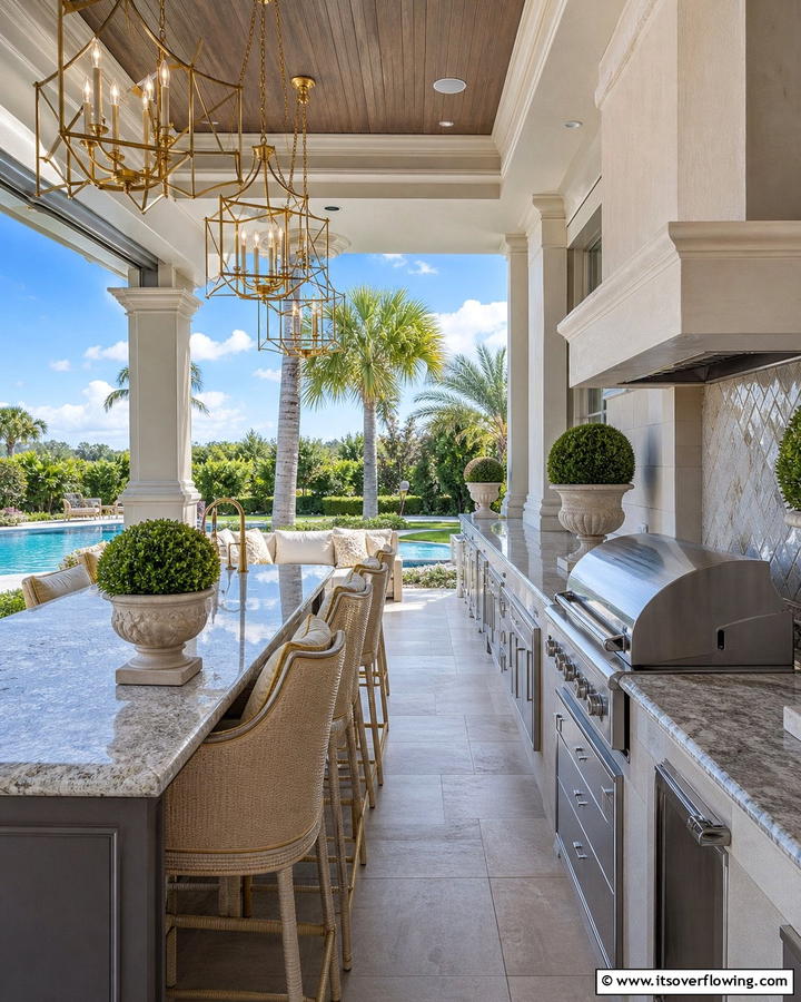 Luxury Outdoor Kitchen BBQ - 21 BBQ Area Ideas for the Ultimate Outdoor Cooking Experience