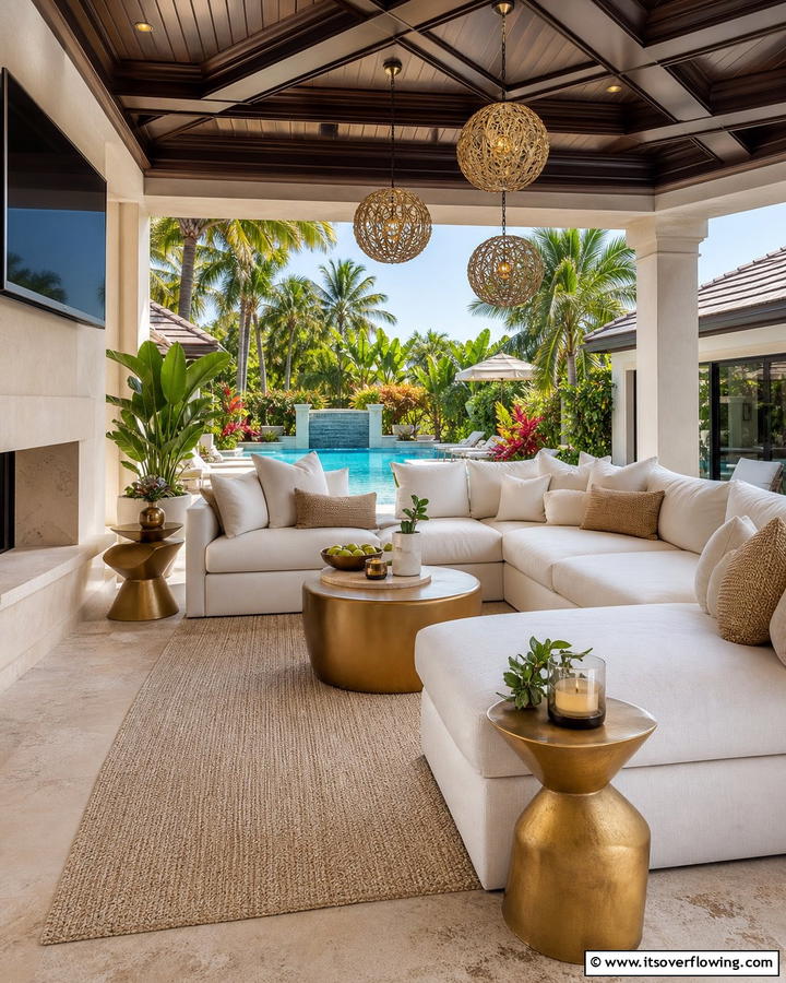 Luxury Outdoor Lounge - 21 Covered Patio Ideas for All-Weather Outdoor Living