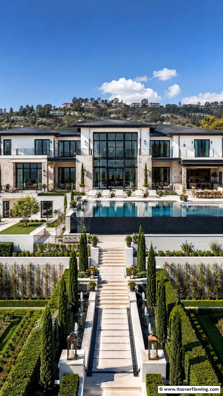 Luxury Residence with Statement Black Windows - 30 Modern House Designs With Black Windows Inspiration