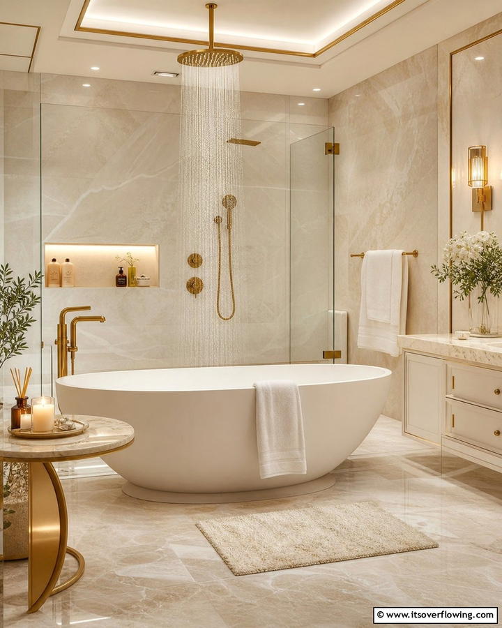 Luxury Spa Experience - 30 Tub-Shower Combo Ideas for Space-Efficient Bathrooms