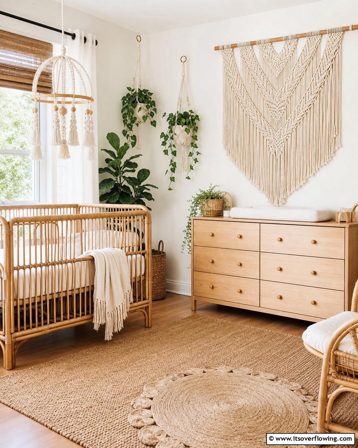 Macrame Accents - 25 Boho Nursery Ideas for a Cozy and Chic Space