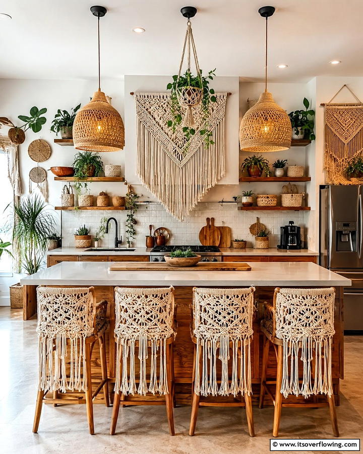 Macrame Decor Elements - 30 Retro 70s Kitchen Ideas for a Funky Vintage Makeover