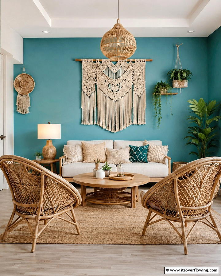 Macrame and Woven Accents - 30 Eclectic Bohemian Maximalist Decor Ideas for Vibrant Homes