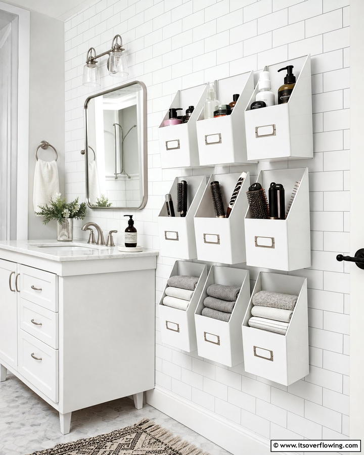 Magazine Holders - 21 Clever Bathroom Storage Ideas to Maximize Space and Style