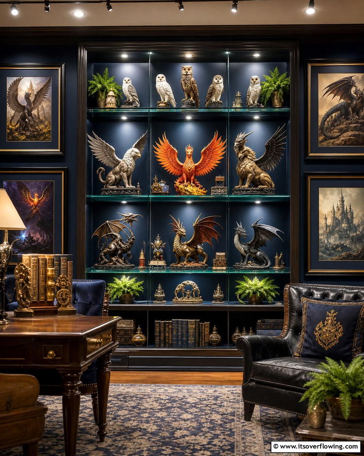 Magical Creatures Display - 30 Harry Potter Decor Ideas- Magical Themed Room Designs