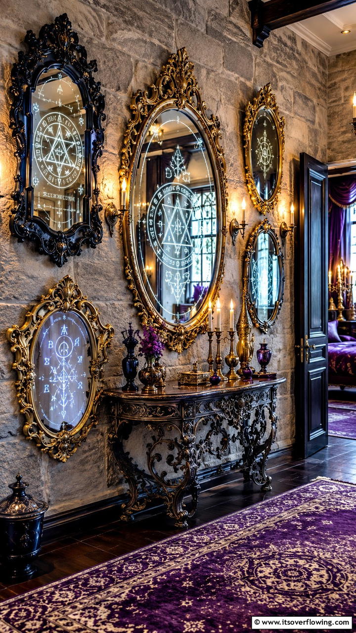 Magical Mirror Accents - 30 Harry Potter Decor Ideas- Magical Themed Room Designs