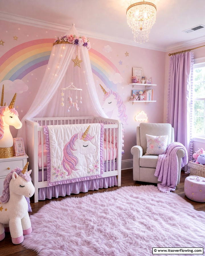 Magical Unicorn Theme - 25 Baby Girl Nursery Ideas for a Dreamy Space