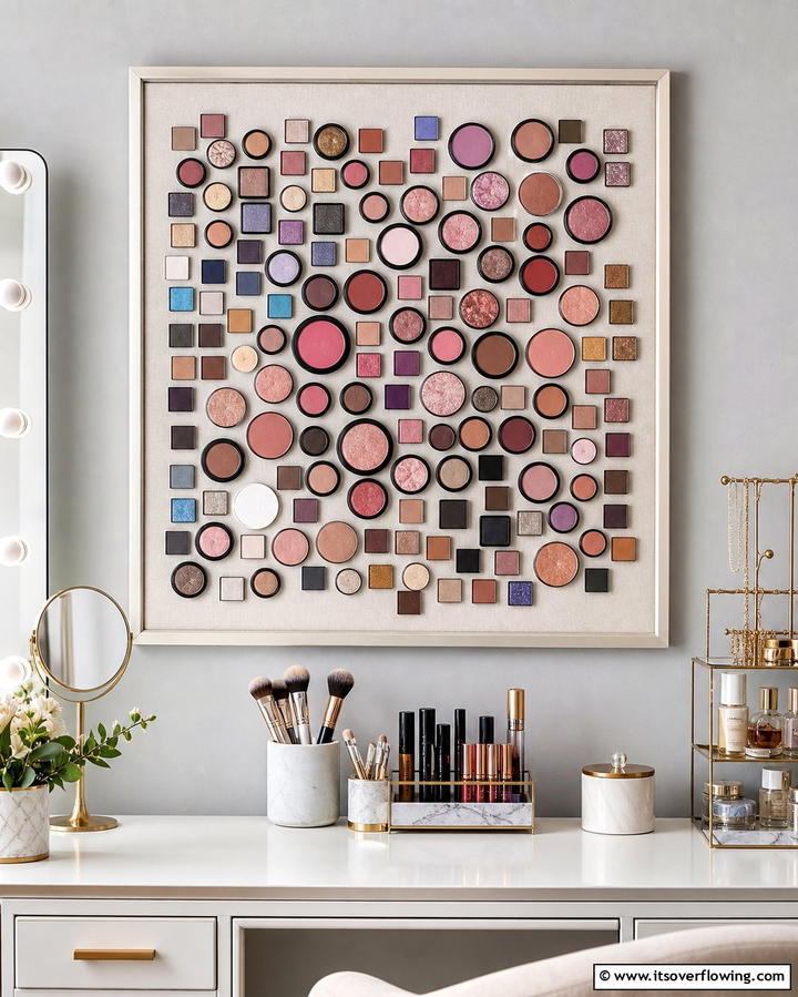 Magnetic Boards for Makeup Accessibility - 25 Vanity Organization Ideas for a Clutter-Free Space