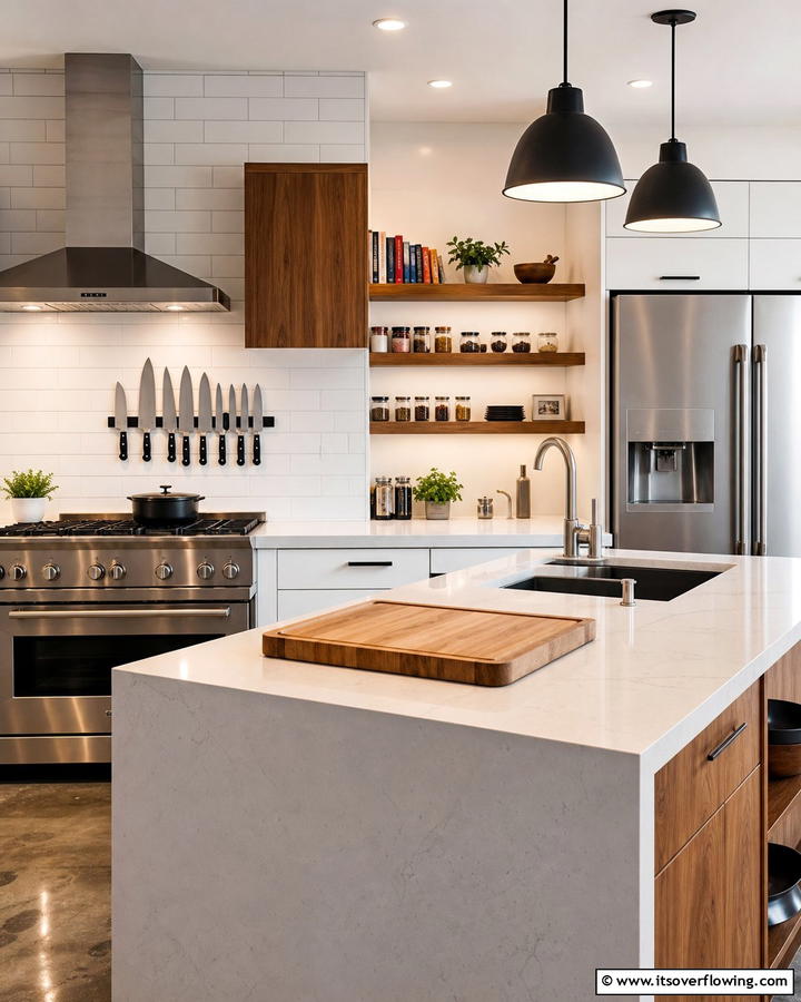 Magnetic Knife Holder - 21 Small Kitchen Storage Hacks for Efficient Spaces