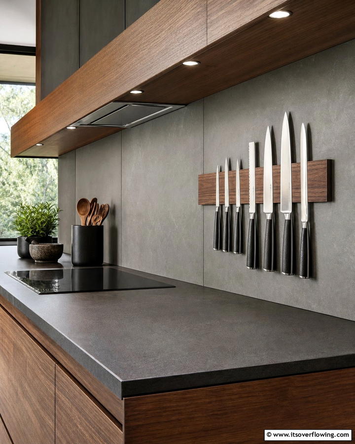 Magnetic Knife Strips - 25 Mobile Home Kitchen Ideas for Stylish Living