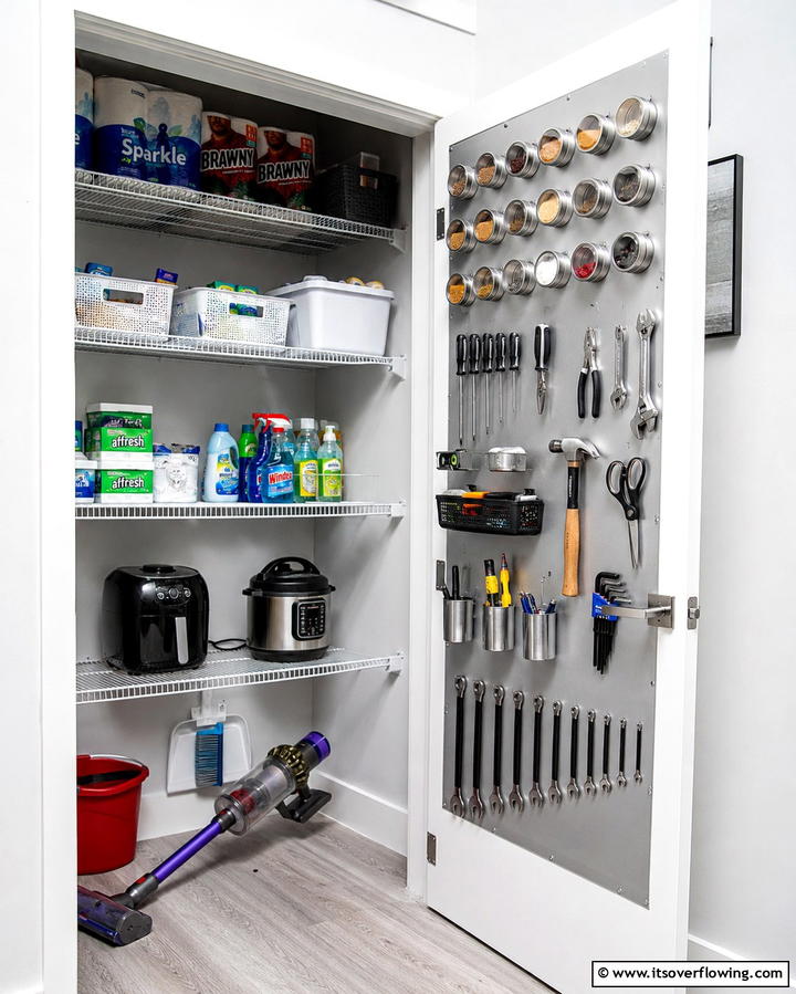 Magnetic Organizer Cabinet Doors - 30 Smart Cabinet Storage Ideas to Declutter and Organize Your Home