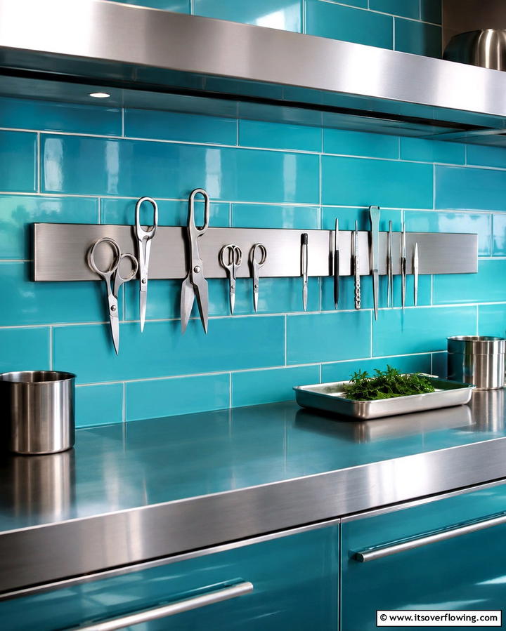 Magnetic Storage Strips - 25 Small Utility Room Ideas for Efficient Homes