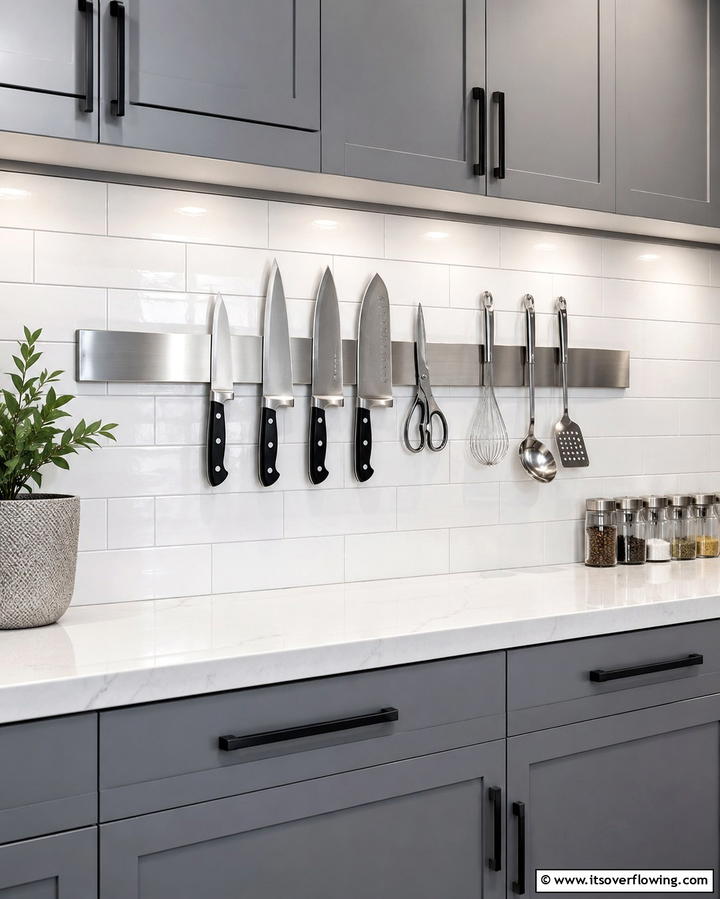 Magnetic Strips for Small Items - 25 Small Apartment Storage Ideas to Maximize Space
