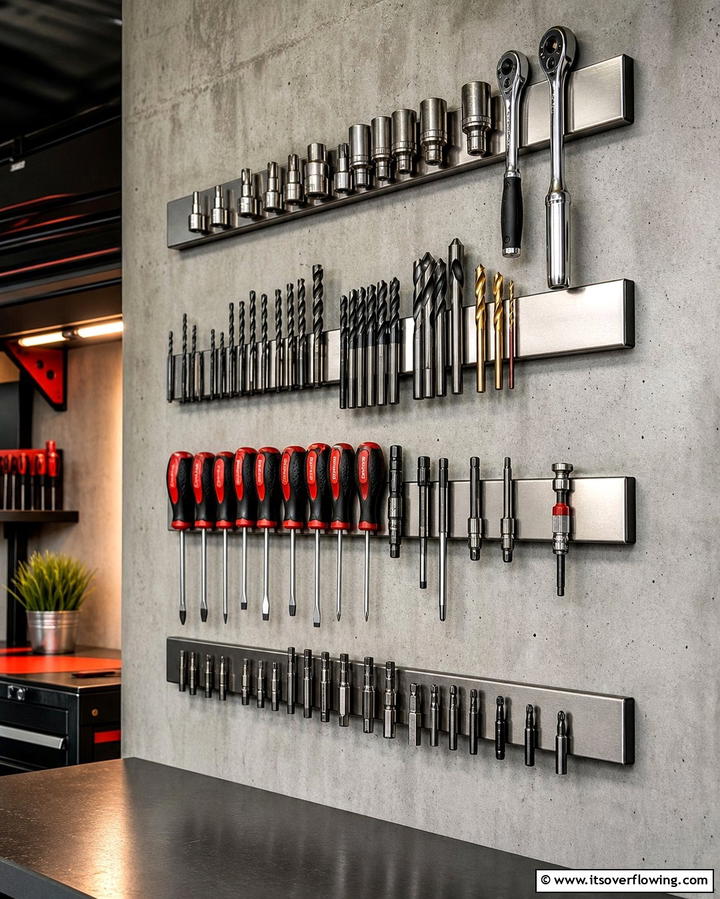Magnetic Tool Holder - 25 Power Tool Storage Ideas for an Organized Workshop