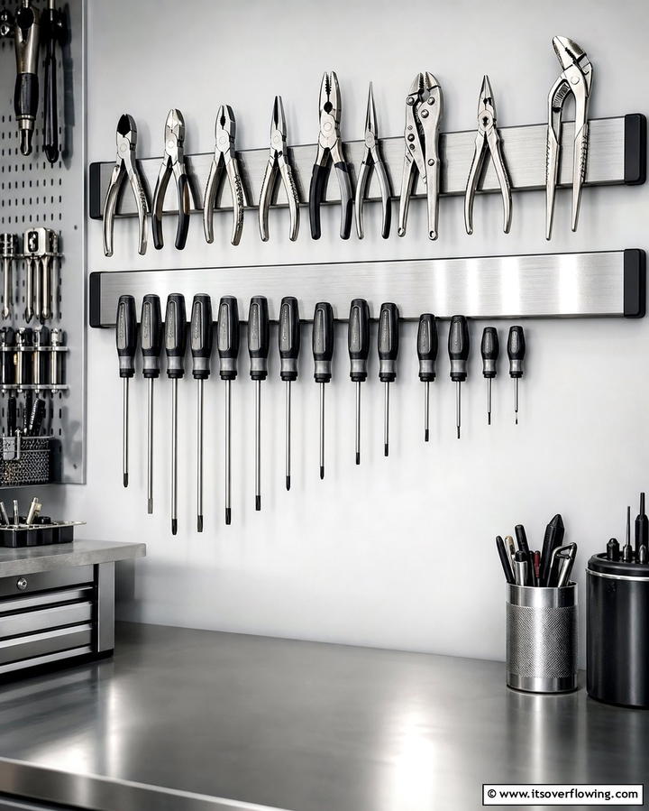 Magnetic Tool Holder for Easy Access - 25 Creative Garage Decor Ideas for Every Style