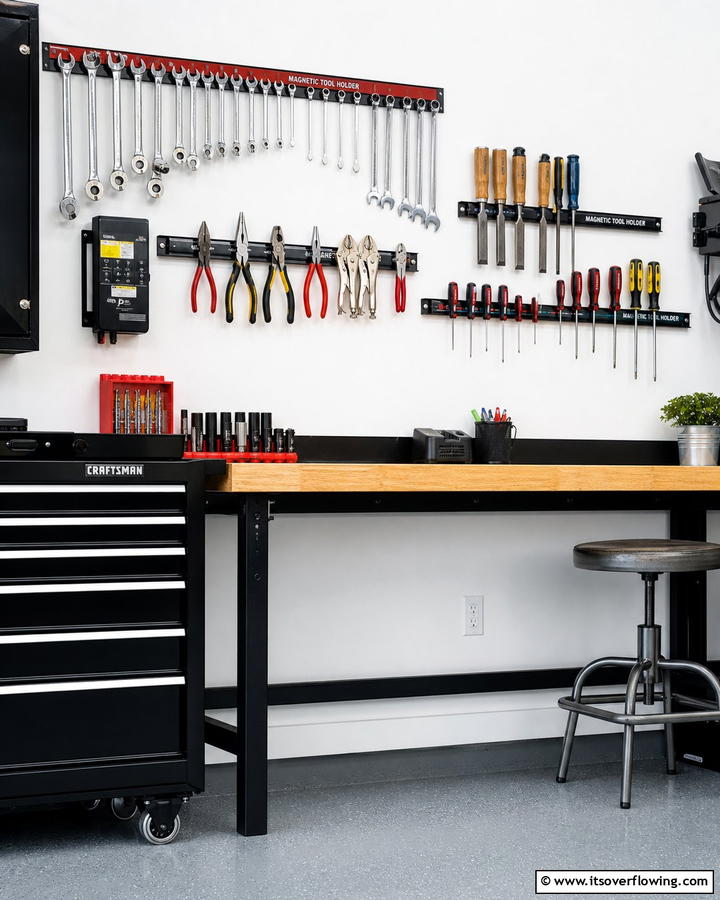 Magnetic Tool Holders for Quick Access - 21 Garage Storage Ideas to Organize Your Cluttered Space
