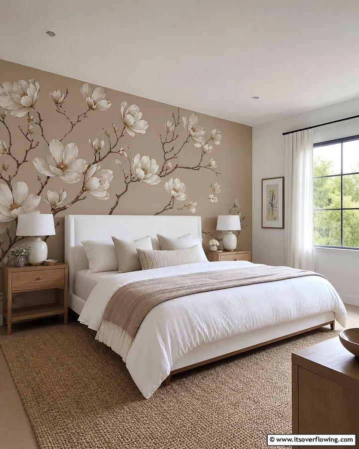 Magnolia Accent Walls for Subtle Drama - 20 Magnolia Bedroom Ideas for a Serene Retreat