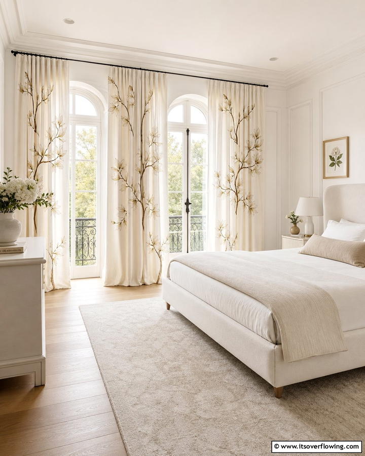Magnolia Curtains for Soft Elegance - 20 Magnolia Bedroom Ideas for a Serene Retreat