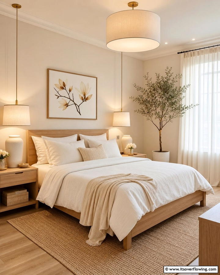 Magnolia Inspired Lighting for a Warm Glow - 20 Magnolia Bedroom Ideas for a Serene Retreat