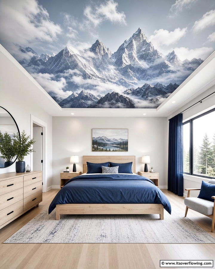 Majestic Mountain Range - 30 Artistic Ceiling Murals to Inspire Unique Interior Designs