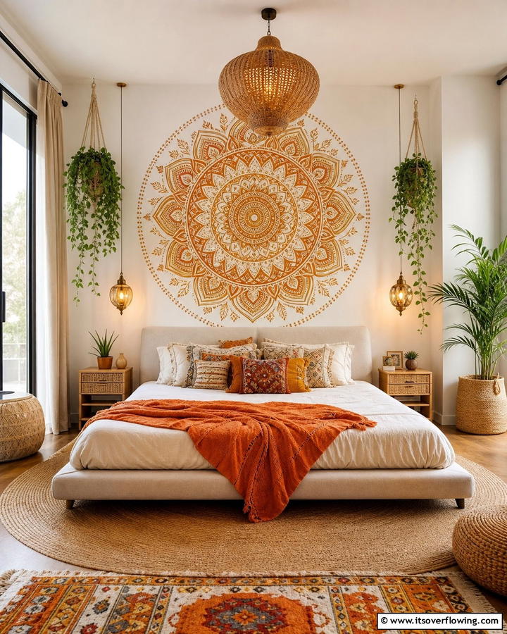 Mandala Wall Decals - 25 Boho Wall Decor Ideas for a Vibrant and Artistic Home