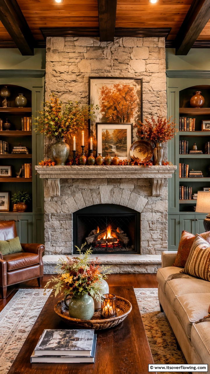 Mantel Display Extravaganza - 21 Inspiring Thanksgiving Decor Ideas to Celebrate Gratitude