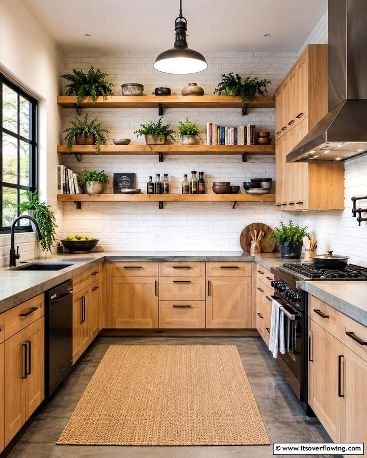 Maple Cabinets with Open ShelvingExact - 25 Maple Kitchen Cabinets Ideas for a Warm Look