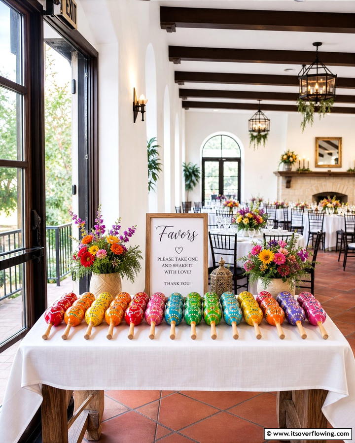 Maracas as Wedding Favors - 25 Mexican Wedding Ideas for a Colorful and Festive Celebration