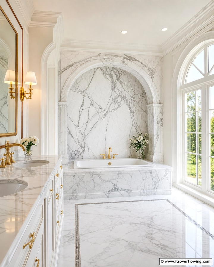 Marble Bathtub Surround - 25 Bathtub Surround Ideas for a Luxurious Bathroom