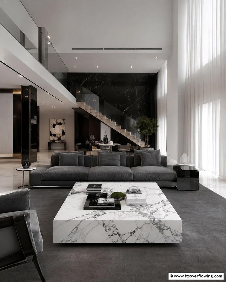 Marble Coffee Tables for a Luxe Finish - 25 Mansion Living Room Ideas for Luxurious Spaces