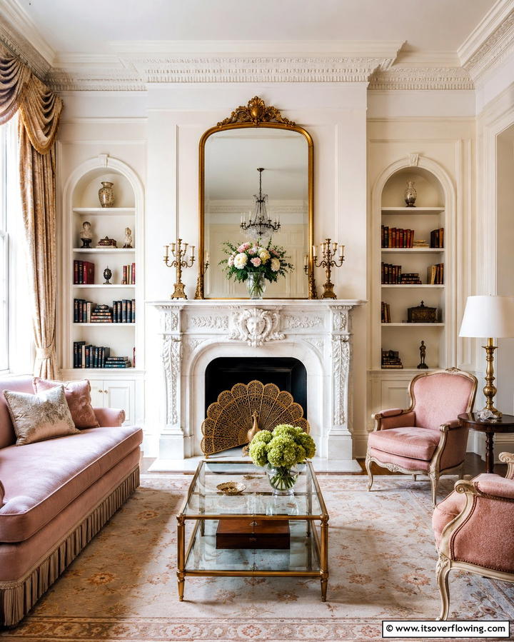 Marble Fireplace Mantels - 25 Victorian Living Room Ideas for Elegant Spaces