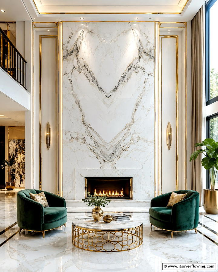 Marble Fireplace Wall - 30 Fireplace Wall Ideas to Transform Your Living Space