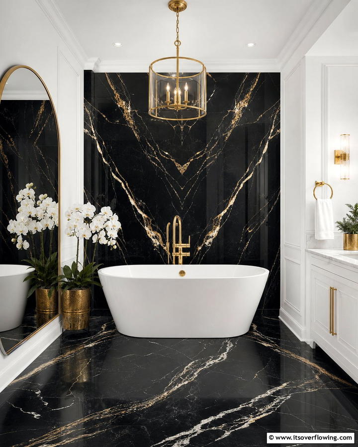 Marble Look Panels for Luxe Appeal - 25 Bathroom Wall Paneling Ideas for a Luxurious Look