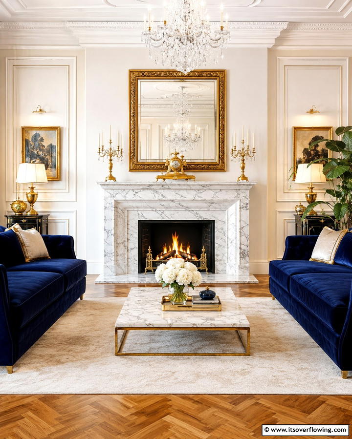 Marble Surround Fireplace - 20 Traditional Fireplaces for a Classic Home