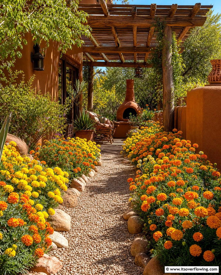 Marigolds for Golden Cheer - 25 Outdoor Plants for Patio to Enhance Your Space